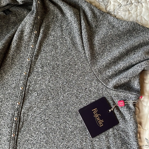 NWT Rafaella 2 Piece Studded Tank and Open Front Cardigan Size 2X - Picture 7 of 8